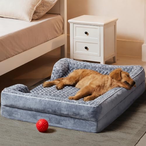 WNPETHOME washable orthopedic dog sofa bed 42 x 30 x 7 in - grey