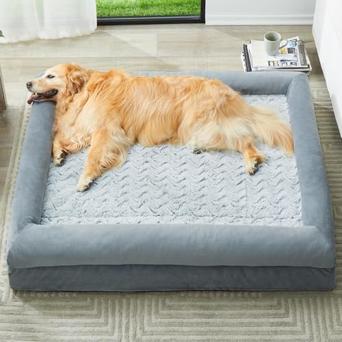 WNPETHOME washable orthopedic dog sofa bed XX-L (45x35x7in) - grey